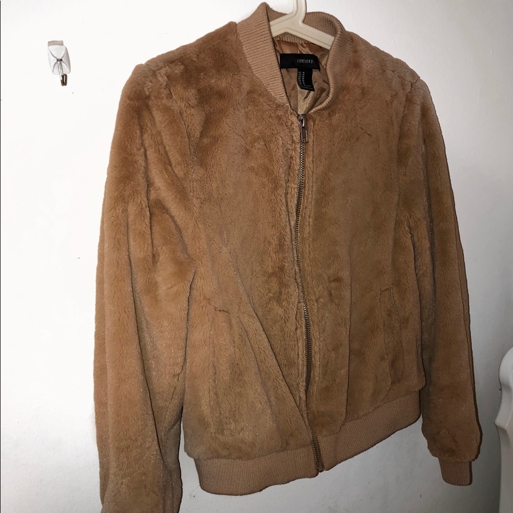 Tan , Faux Fur Fleece